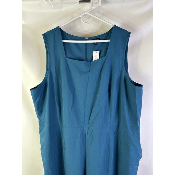 New Lane Bryant Sleevless Wide Leg Jumpsuit Pant Suit Blue - Picture 2 of 7